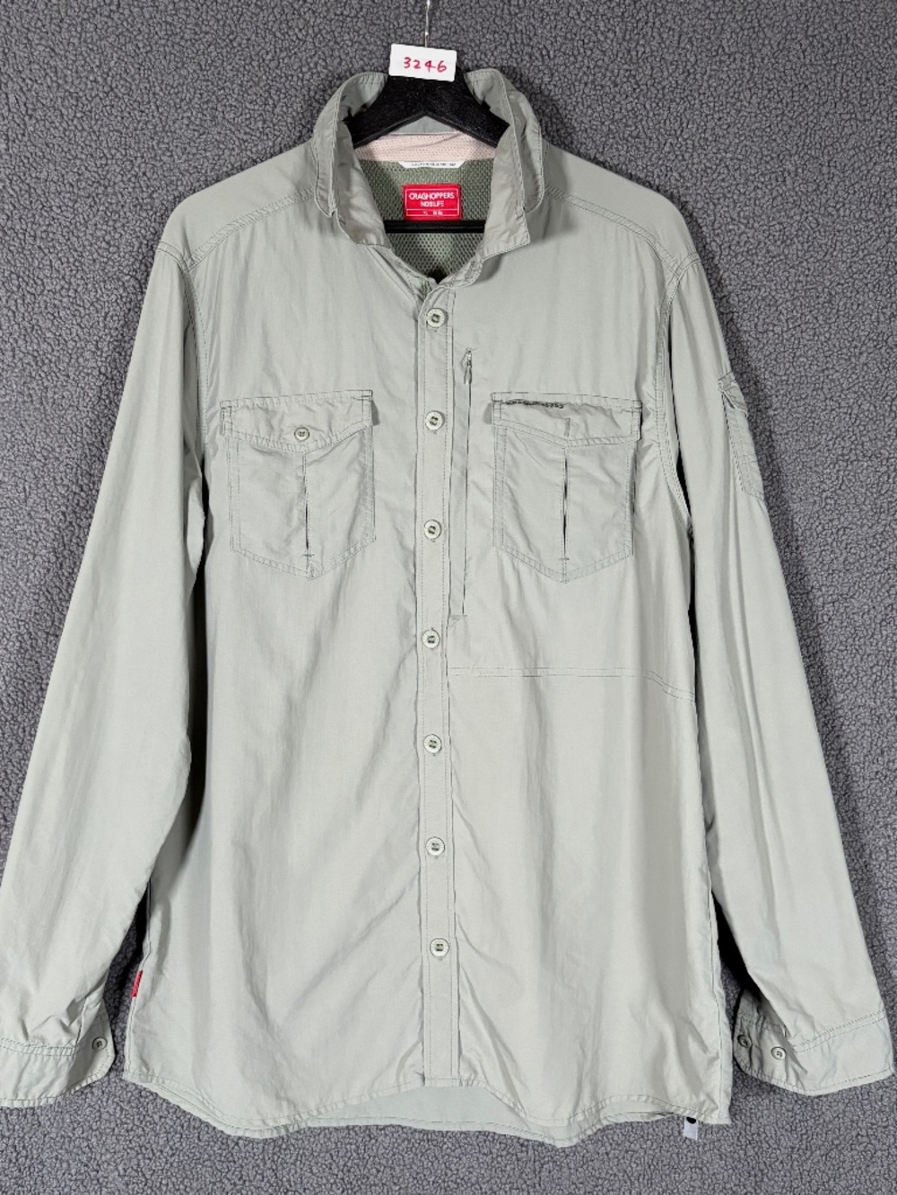 Craghoppers Nosilife Adventure Outdoor Safari Shirt - Men's Size XL - Green